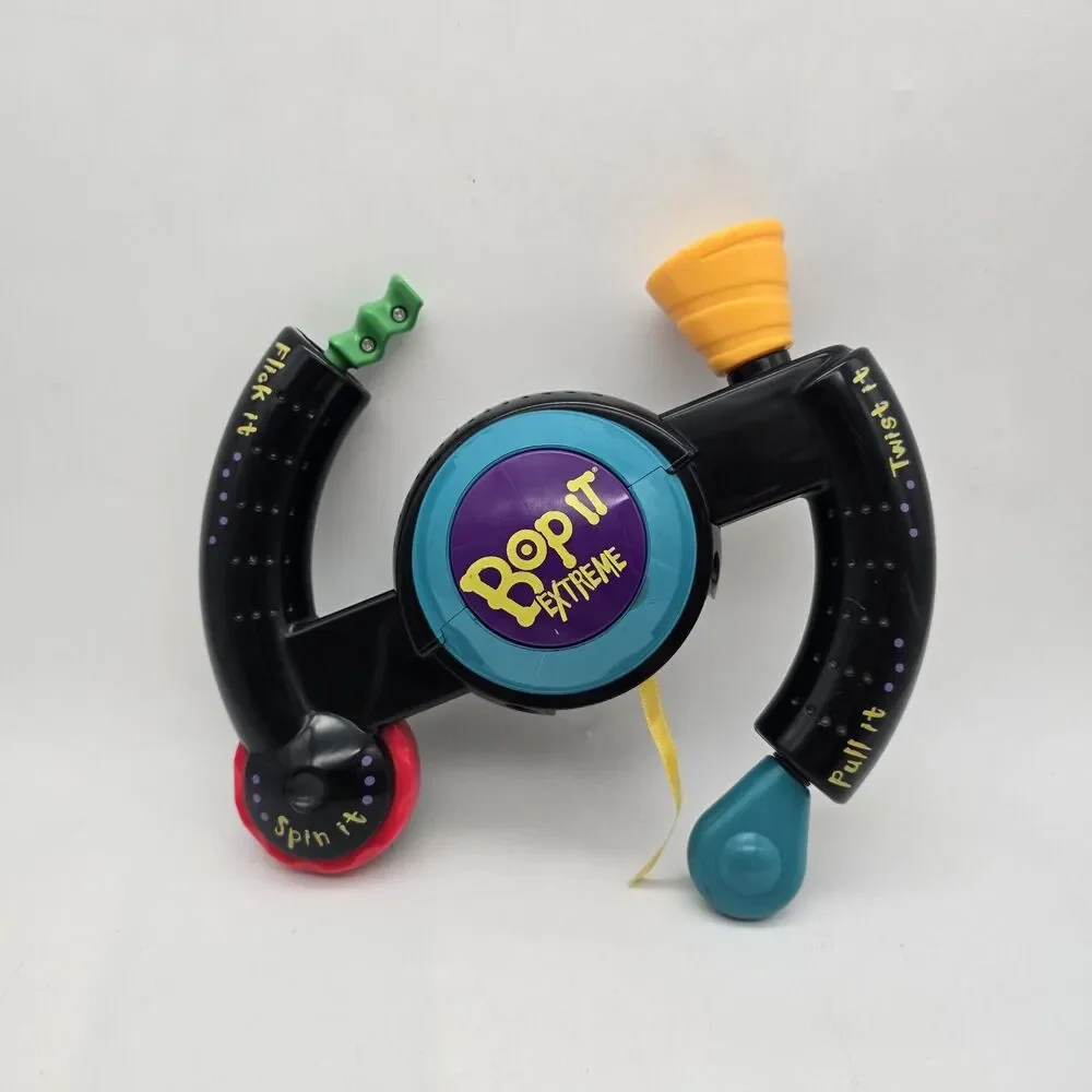 Bop It Extreme 1998 Hasbro Handheld Game Tested Works (Missing Battery Plate)